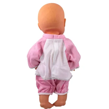 Jeftini Anđeo Ružičaste Hlače Odijelo Odjeća Odgovara 18 inča Američki i 43 cm, Reborn Baby Born Lutku Odjeća i Pribor Za Djevojčice DIY Igračke