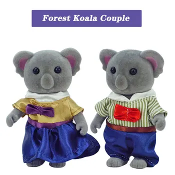 Obitelj šumskih životinja Koala Lutke Kućica za lutke Figurice Namještaj DIY Igra skup Igre lutke za djevojčice Pliš igračke Pribor Božićni poklon za rođendan