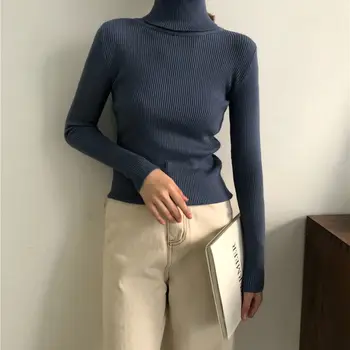 Ženski veste Pull Hiver 2020 Jesensko-zimski džemper Ženska водолазка Tanak džemper Femme Chandails
