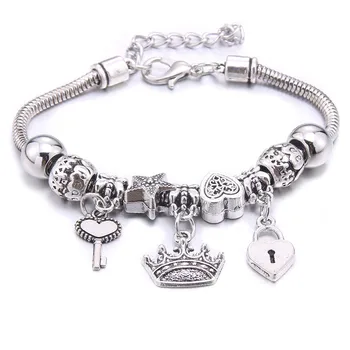 Narukvica-čuvar i Narukvice Nakit bijeli leptir Crown Perle, Narukvice Marke Narukvice su Prikladne Za žene Djevojka Dar Prijateljstva