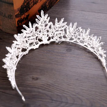 Raskošan Barokni Gorski Kristal je Kristal s Perlicama Povez Za glavu Tijara mladenka crown vjenčanje Korejski Ukras Za Kosu BN