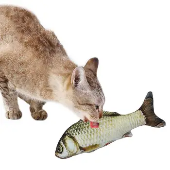 Kućni ljubimac Soft Pliš 3D Oblik Ribe Igračka Za mačke Interaktivne Darove Riba Mačja trava Igračke Mekani Jastuk Lutka Simulacija Riba Koja se Igračka