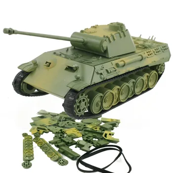 4D Model Građevinske Setove Vojna Skupština Panzerkampfwagen V Panther Tenk Automobil Razvojne Igračke Zbirka Materijala visoke gustoće