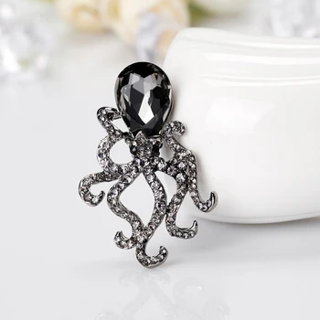Kreativni ženski Hobotnica Gorski Kristal Staklo Broš Kodovi Za grudi Svadbeni Nakit