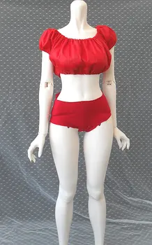 Pribor za lutke bjd odjeća 1/3 velike 65 cm, crvena karina slična odjeća za haljine odijela donje rublje postavljanje različitih veličina