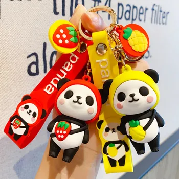 Nova Moda Crtani Voće Panda Privjesak Ženska Slatka Lutka Privjesak Za Ključeve Kreativni Par Torba Privjesak Pribor