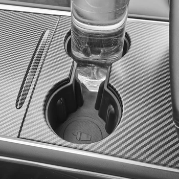 Auto Držač Za Čaše Za Vodu Za Tesla Model 3 Model Y 2021 Pribor Silikon Neklizajući Vodootporna Auto Podmetače Sa Dvostrukim Otvorom Držač
