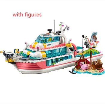 945 kom. Kompatibilnost 41381 Rescue boat s Figurama gradbeni blok Edukativne igračke za djevojčice Darove