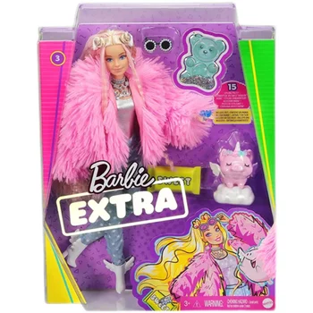 Više Lutka Barbie S vrlo duge krevete Valovitom Kosom Lutka Rose Paperjast Kaput s Nekoliko fleksibilnim zglobovima Izdanje Igračke Poklon za djevojčice GRN28