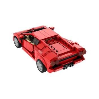 Male zagonetke Gradivni blokovi, Crveni Sportski Automobil dječje igračke Prvak brzine Gradski Trag Serija je Super igra u mozak Poklon