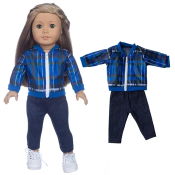 2021 Novi 18-inčni lutkarska odjeća za djevojčice Jakna zip Reborn Baby Doll Odjeću Kaput Djecu Božićne darove za djevojčice
