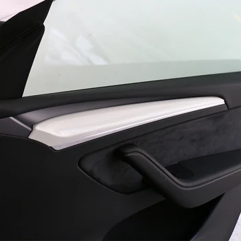 Navlaka za Bočna vrata Za Tesla Model 3 Y 2021 Prednja Ukrasna Naljepnica za auto Unutarnji Poklopac od karbonskih Vlakana ABS Pribor za slaganje