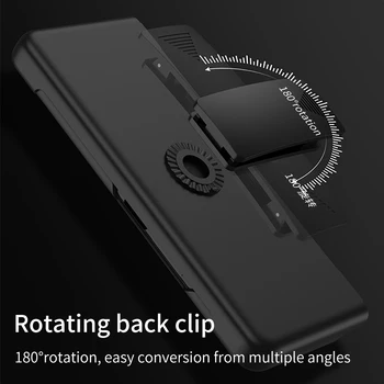 Oklop Potpuna Zaštita Isječak Stražnji Ljuska Torbica za telefon sa Metalnim Prstenom Držač za Samsung Galaxy Z Fold 3 5G Fold3 Nosač Poklopac Capa