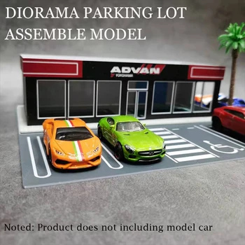 Diorama 1/64 Model Automobila Vozeći Dio Izložbeni Prikaz Krajolik Zbirka Parkirališta