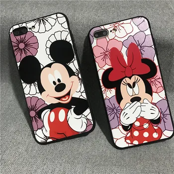 Modni Crtani Disney Mickey kako bi rijeka Silikonska Torbica za iPhone 12 11 Pro Max Mini X XS XR Max 7 8 6s Plus SE šok-dokaz Mekana torbica