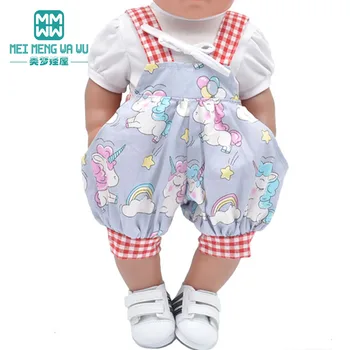 Lutkarska odjeća za 43 cm igračka novorođene lutka i američka lutka Casual odjeća za ползания dječji crtani kostimi