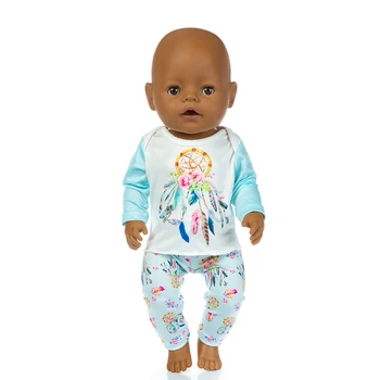 2020 Novi Svijetlo plavo odijelo Lutkarska odjeća Prikladna Za 43 cm, odjeća za lutke zapf, Dječja odjeća za Novorođenčad I Pribor za Lutke 18 cm