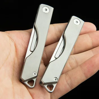 1pc Mini-Sklopivi Nož Od Legure titana Skalpel Nož za Preživljavanje EDC Navoj Džepni Noževi + 10 kom. Oštrica