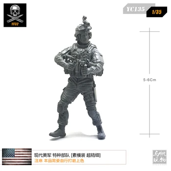 1/35 Kompleta Figura Vojnika Od Smole Model Element Modela Za Moderne Snaga za Posebne Namjene Sad-a U Prikupljanju YC135