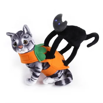 Halloween Odjeća za kućne mačke za male pse Odijevanje Haljina Haljina Cosplay Odijelo Crne Mačke Božićni domjenak Proizvode za kućne ljubimce Kaput