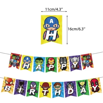 Tema Marvel superheroja dječji rođendan povucite zastava banner ukras isporuke Hulk Batman 12-inčni lateks balon torta skup