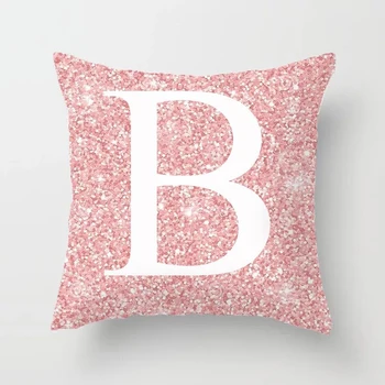 45*45 cm Pink Abeceda Dekorativna jastučnica u skandinavskom stilu Jastučnicu za kauč Poliester Jastučnicu Home dekor Jastučnicu