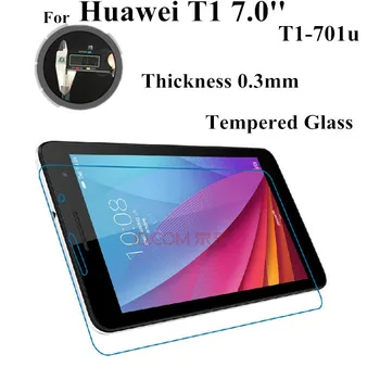 3pcs Zaštitna folija od stakla T1-701 za Huawei MediaPad T1 7.0 T1-701u Zaštitni sloj od kaljenog Stakla za zaštitnih filmova T1-701w