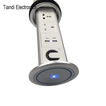 Tablica automatsko uvlačenje utičnica električna prikazuje kratko uputstvo utičnica s nekoliko utikača USB-kabel za napajanje bluetooth zvučnik za kućni ured kuhinja