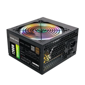 Izvor napajanja 1200 W, Aktivni PFC 120mm LED Fan 12 U ATX 8PIN+2x6PIN SATA Led PC Računalo na Izvor Napajanja za Stolni Igre za Pc