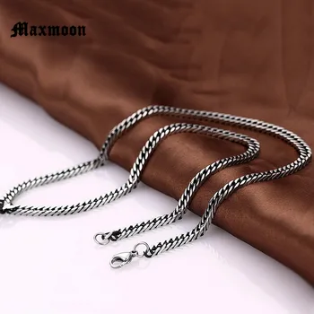 Maxmoon Čelik čelik Eg Kubanske ogrlica za muškarce i žene Gold Crna Metalik Boja Čelik Eg lanac Ogrlica 20-90 cm Moda