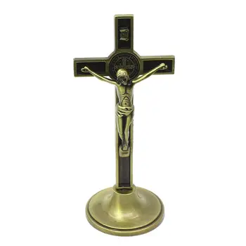Križ Raspetoga Krista Katolički Isus Vjerski Ukras Crkve Štand Starinski Zidni Dekor Kućne Kapele 667A