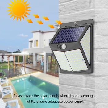 238 LED Solarni Zidne Lampe Vodootporan Senzor Pokreta Vrt Krajolik Unutrašnje Dvorište Ukras Dvorišta Super Svijetlo Osvjetljenje