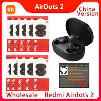 10 kom. Veleprodaja Originalni Xiaomi Redmi Airdots 2 Bežične Bluetooth Slušalice Ai Upravljanje Slušalice Gaming Slušalice Besplatna Dostava