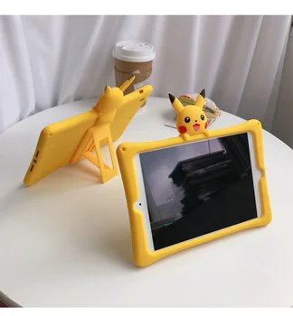 Pikachu Silikon Crtani Air4 Torbica za iPad 2019 Apple Ipad Air3 Air2 Air1 Air Mini 1 2 3 4 5 6 7 8-go Generacija Torbica za iPad Pro 9,7 10,5 11