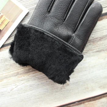 Gospodo nove rukavice iz sob kože s velikom zimska podstava za šišanje ovaca, jako debeli ветрозащитные i tople kožne rukavice