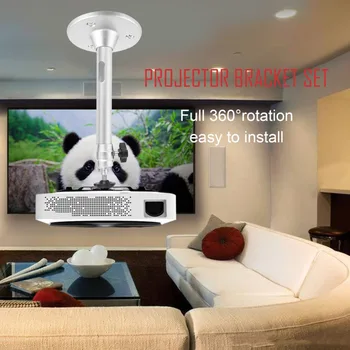 Univerzalni Mini Aluminijski Rotacija 360 Stupnjeva, LCD projektor, Stropni Zidni Držač Metalni Držač Držač Držač Vješalica za projektor