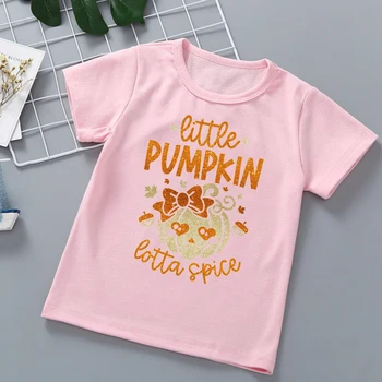 Mala Bundeva Lotta Spice t-Shirt s grafičkim po cijeloj površini za djevojčice/dječaci Kawaii Dječje odjeće Zlatni luk Dar za Halloween t-Shirt Majica Харадзюку