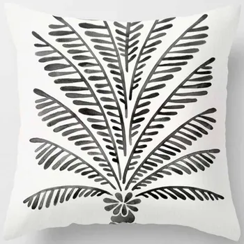 Ljepota crna bijela siva umjetnički stil geometrijski uzorak jastučnice kratke pliš kvalitetne debele jastučnice sjedalo