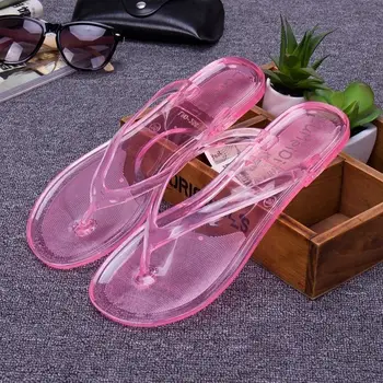 Ženske japanke Ženske stan prozirne plaža papuče Ženske sandale нескользящие ljetnim kristalno Korejski plastične papuče za kupatilo