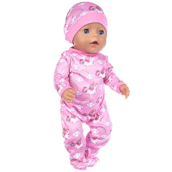 Baby New Born Pogodan za 17 cm 43 cm, Lutkarska Pribora Pink Kombinezon Ponija Za Poklon na Dan Rođenja djeteta
