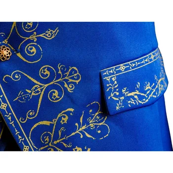 Ljepotica i Zvijer Cosplay Odijelo Dan Stevens Princ Plava Uniforma Cosplay Suit Obući Odijelo za stranke na Noć vještica Za Odrasle muškarce