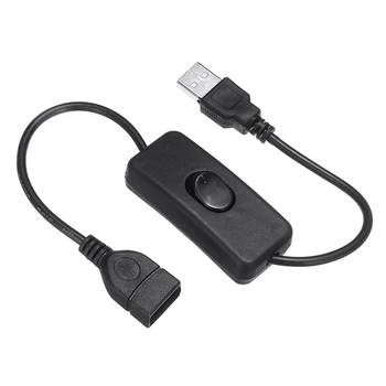 Crni Novi USB Kabel S Тумблером za Uključivanje/Isključivanje uštede Energije Malina Pi Arduino Kabelski Prekidač Led Žarulja Linija Napajanja