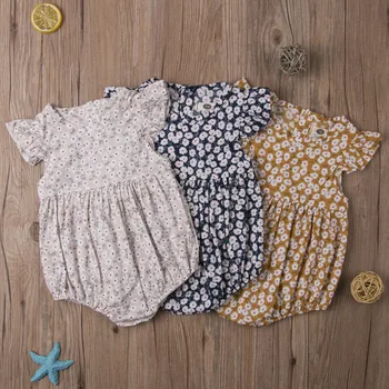 Lioraitiin Moda Novorođene Djevojka Cvijet Kombinezon Kombinezon S Otvorenim Ramenima Pamučne Odjeće Odjeća Ljeto