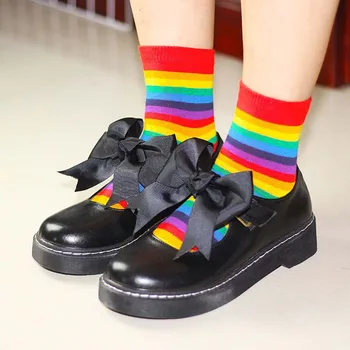 [WPLOIKJD]Teen Lijepa Lijepa Кавайная Djevojka Svijetle Čarape Udoban Japanski Харадзюку Elegantne Čarape Calcetines Mujer