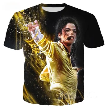 Majica sa 3D ispis mj MJ Moderan Svakodnevni kratkih rukava Za muškarce i žene Hip-hop Harajuku Ulica odjeća Негабаритная t-shirt