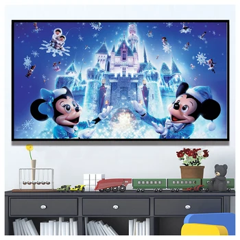 Diamond Slikarstvo Disney Mickey Minnie Ledeni Dvorac Crtani 5D DIY Umjetnička Vez Kompletan Set Vježbi Hobi Dar Mozaik Ukras kuće