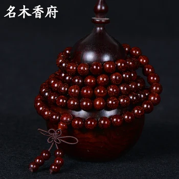 108*8 mm Pravi Kvalitetne Perle od Crvene Sandalovine Narukvica Buddha Малас Zdrave Nakit Budistički meditacija Drvene Krunice od perli