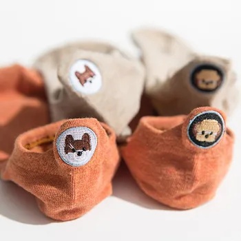 4 para Novi dizajn, moda je pas štene Vez gležanj izlete čarape zabavna osobnost ženske čarape trend candy boja japanski čarape