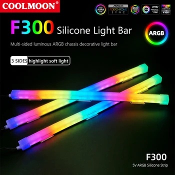 COOLMOON Aluminijska Legura RGB Kućište Računala LED Lampica Bar Magnetski Računalni Lampica Bar 5/3PIN +4PIN ARGB Kućište Računala Light Bar