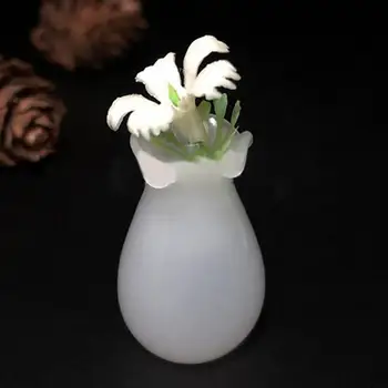 60% Vaza za dollhouse Realan Pribor Staklo Simulacija Mini-Staklena Vaza za scene u vrtu